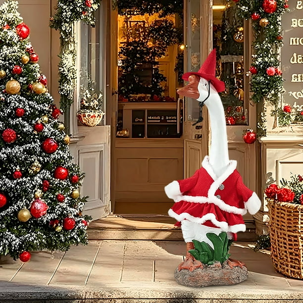 Gooses Porch Clothes Pet Costume Christmas Set Gooses Standing Or Sitting Dog Outfits For Holiday Decor