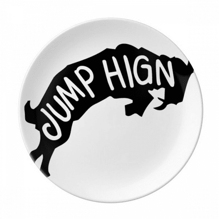 

Black Antelope Animal Outline Natural Plate Decorative Porcelain Salver Tableware Dinner Dish