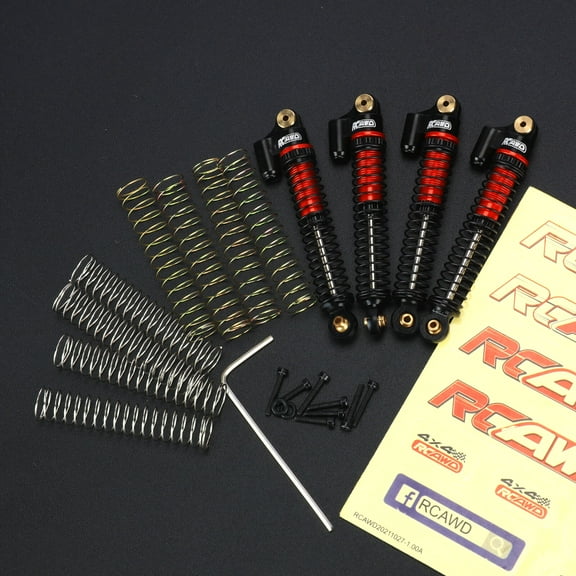 RCAWD SCX24 Front Rear Shocks Oil Type 58mm for Axial 1/24 SCX24 Series Upgrades Part