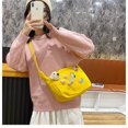 thumbnail image 4 of Bolsa De Lona Bolsa De Hombro De Lona Bolsa De Lona De Dibujos Animados Bolsa De Lona Linda Muñeca De Oso De Dibujos Animados Solo Hombro Ins Mochila Literaria Para Estudiantes Anggrek Amarillo, 4 of 8