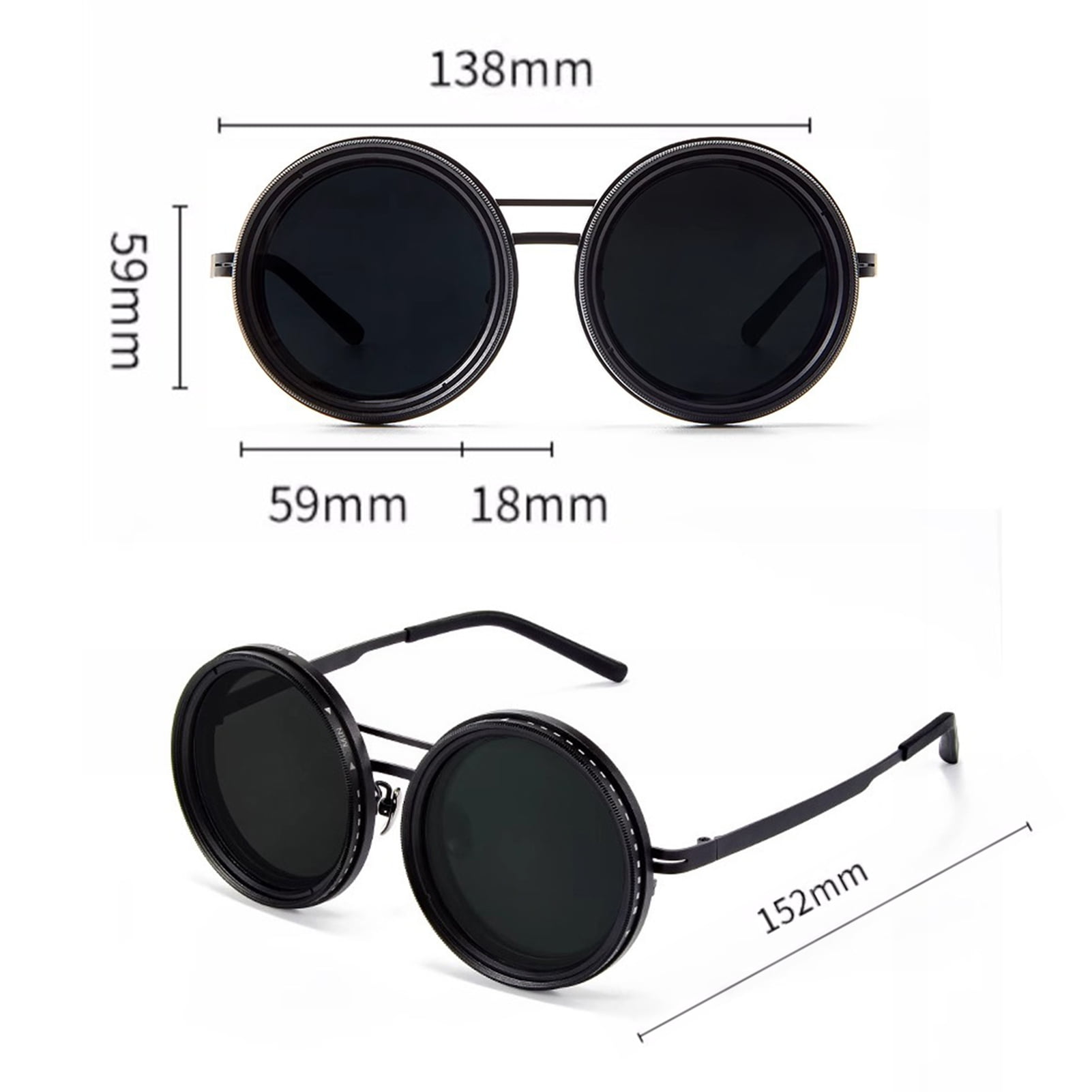 小物 GDC round sunglasses Blue Round Metal Sunglasses Cobalt Blue Lens Retro Goth