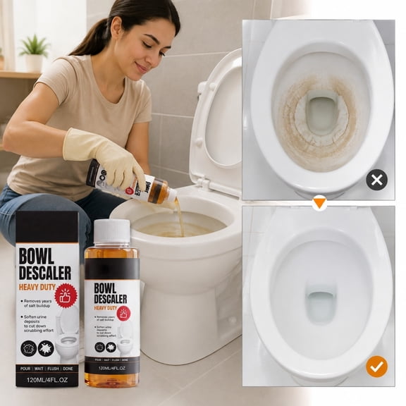 Powerful Toilet Bowl Descaler Cleaner, Deep Limescale Urine Stain Remover Spray, Clinging Descaling Agent for Toilet Sink Bathroom Daily Household Care