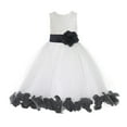 thumbnail image 2 of Ekidsbridal White Floral Lace Heart Cutout with Petals Flower Girl Dress Formal Photoshoot Father Daughter Dance Ballroom Gown 185T 10, 2 of 4
