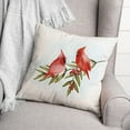 thumbnail image 3 of Creative Products Two Cardinals On Leaves 16 x 16 Spun Poly Pillow, 3 of 3