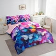thumbnail image 3 of Manfei 3D Butterfly Bedding Sets Twin Size,Watercolor Splashing Ink Comforter Sets with Sheets,Colorful Animal Bed in a Bag Twin Size,Ultra Soft Bedroom Decor Reversible,7-Piece, 3 of 7