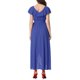 thumbnail image 3 of Vestido largo casual con mangas de capucha y volantes para mujeres INSPIRE CHIC, color azul, talla S, 3 of 5