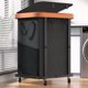 thumbnail image 1 of Cesto de ropa para ropa, 150 L (40 galones), con ruedas, cuero negro, 1 of 7