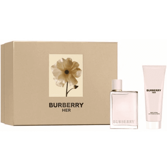 BURBERRY HER 2 PCS SET: 1.6 EAU DE PARFUM SPRAY 2.5 BODY LOTION
