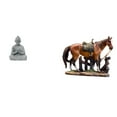 thumbnail image 1 of Estatua De Buda Mono Con Caballo, Adorno Artístico De Resina, Escultura Coleccionable En Miniatura Para Decoración Del Hogar, Oficina, Hotel, Patio, Jardín, Amantes De Los Animales., 1 of 8