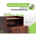 thumbnail image 3 of Alpine Restaurant Trash Bin Cabinet - Commercial Trash Can Garbage Receptacle with Tray Holder for 32 Gallon Garbage Bin (Mahogany), 3 of 9
