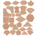 thumbnail image 2 of 54 unids / set de pntils de edredón mixtas hechas a mano, pntil de pntil de patrón acrílico transparente, herramienta de bricoje Macarena Plantillas de acrílico para acolchar, 2 of 8