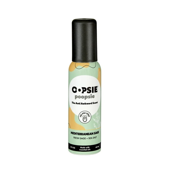 Oopsie Poopsie Mediterranean Sage- Before and After You Go Toilet Spray 2 oz. Single Bottle - The Anti Awkward Scent