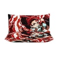 thumbnail image 3 of Demon Slayer 3 Pieces Bedding Set 3D Printed Lightweight Bed Quilt Set Comforter Cover Set for Girls Kids Teens, 1 Quilt Cover 2 Pillowcases 79"x90", 3 of 8