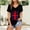 Black, variant on Womens Tshirts Union Jack Print Short Sleeve V Neck Basic Top Womens Tees Grey XL