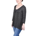 thumbnail image 2 of Petite 3/4 Sleeve 3-Ring Top, 2 of 3