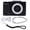 Black, variant on M Buder White Digital Camera Point and Shoot 48MP 1080P Video 16x Digital Zoom Auto Focus 2.8 Inches / 7.1 cm Flip Screen Portable Vlogging Camera for Travel Camping Students