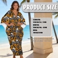 thumbnail image 7 of SEANATIVE Plus Size Kaftan Dress for Women Caftan Beach Cover Up Swimsuit Coverups Stylish Kaftans 2026 Summer Maxi Dress for Hawaii Vacation, Skull Sunflower, 7 of 7