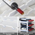 thumbnail image 5 of Bamboo Wine Rack, Sturdy and Durable Wine Storage Cabinet Shelf, Wine Racks Countertop for Pantry,Kitchen,3-Tier 12 Bottles Wine Rack White, 5 of 7