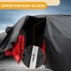 thumbnail image 4 of Funda para auto impermeable para todo clima, protección exterior completa contra el sol y la lluvia, con tiras reflectantes, negra para Honda Civic Sedan, 4 of 5