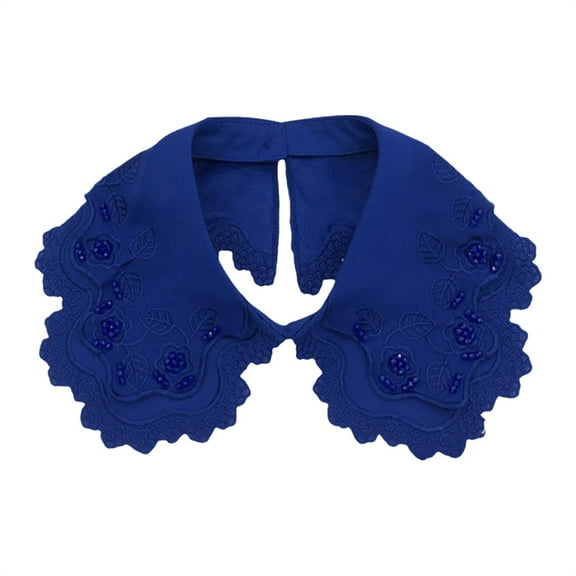 CYSFASHION Dickey Collar for Women Floral Faux Shirt Family Business Casual Mock Neck Fake Collar Blue