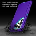 thumbnail image 4 of Petocase for Samsung Galaxy S24 Ultra Case,Shockproof Dust/Drop Proof 3-Layer Full Body Protection Rugged Heavy Duty Durable Case,Purple/Green, 4 of 7