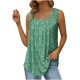 thumbnail image 2 of Puntoco Camisetas ajustadas para mujer Camiseta holgada cómoda con estampado de moda para mujer Top sin mangas, 2 of 5