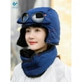 thumbnail image 5 of Deago Trooper Trapper Hat Winter Windproof Ski Hat with Glasses and Mask Warm Hunting Hats for Men Women (Navy Blue), 5 of 10