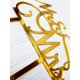 thumbnail image 2 of Topper para pastel AMINJIE Mr and Mrs acrílico espejo dorado, 2 of 8