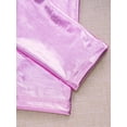 thumbnail image 5 of inhzoy Kids Girls Shiny Metallic Gymnastic Dance Sports Pants Leggings Pink 10, 5 of 6