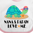 thumbnail image 4 of Inktastic Nana and Papaw Love Me Grandchild Turtle Boys or Girls Baby Bib, 4 of 4