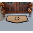 thumbnail image 4 of A1HC Natural Rubber & Coir 24"x38" Monogrammed Front Door Doormat, Stripe Black Border, Heavy-Duty, Low Profile, Anti-Shed, Easy Clean, 4 of 6