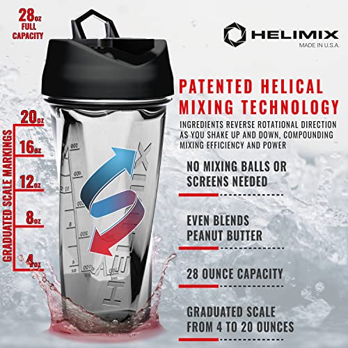 HELIMIX 2.0 Vortex Blender Shaker Bottle Holds upto 28oz | No Blending Ball  or Whisk | USA Made | Pr…See more HELIMIX 2.0 Vortex Blender Shaker Bottle
