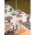 thumbnail image 2 of Outdoor Tablecloths with Umbrella Hole & Zipper, Abstract Geometric 54x54 Inch Square Tablecloths, Farmhouse Vintage Polka Dot Red Brown Waterproof Table Cloth, Patio/Pool/Picnic Table Covers, 2 of 8