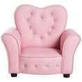 thumbnail image 5 of CHEERFUN Kids Pink Sofa Chair with Diamond Tufting, Upholstered Toddler Couch, Ages 3-9, 5 of 10