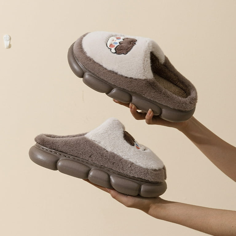 dmqupv Mens Slippers Size 12 Wide Width Indoor Soft Bottom Non