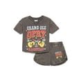 thumbnail image 2 of Grand Ole Opry Toddler Girls Washed Crewneck Graphic Top and Shorts Set, 2-Piece, Sizes 12M-5T, 2 of 9