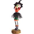 thumbnail image 1 of Decoración de Halloween, estatua de bruja, figura de bruja con rana, adornos de resina para escritorio, estante de jardín, artesanía de mesa, decoración de fiesta de Halloween, artículos de otoño para, 1 of 3