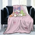 thumbnail image 3 of Kuromi And My Melody Fleece Blanket Super Soft Cozy Throw Blanket 50"X40", Lightweight Fuzzy Comfy Flannel Blanket Warm Plush Throw Blankets For Couch, Sofa, Bed, 3 of 7
