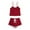 Red, variant on Krdevn Pajamas for Women Set - Women's Sleepwear Pajama Set Lace Trim Sleeveless Nightwear Comfortable Home Outfit Soft Breathable Two Piece,Sleepwear for Women,Size:XXL