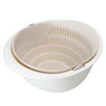thumbnail image 2 of Cheers.US 2-in-1 kitchen Strainer/Colander & Bowl Sets, Large Plastic Washing Bowl and Strainer, Detachable Colanders Strainers Set, Space-Saver, for Fruits Vegetable Cleaning, 2 of 7
