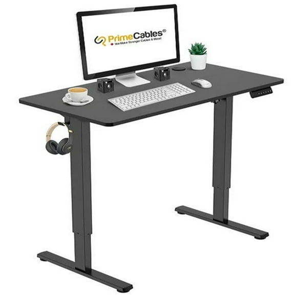 45x24 inch Electric Standing Desk, Height Adjustable All-In-On Computer Desk Stand Up Table with Memory Controller and Side Hooks