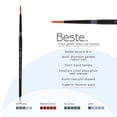 thumbnail image 2 of Creative Mark Beste Golden Taklon Nadel Round, #4 - 2 Pack Artist Paint Brush, Professional Watercolor Brushes, For Acrylic Painting, Short Handle, Sharp Edges, Hand-Tied & Shaped, 2 of 7