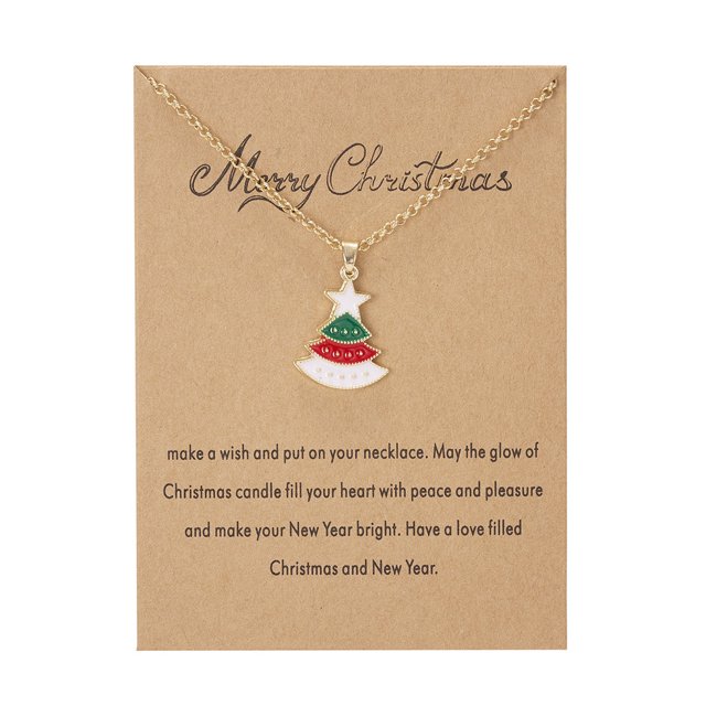 Fiudx Collar Navideño, Pulsera y Muñeco de Resina, Joyería de Moda para Mujeres y Hombres, Ideal para Fiestas, Banquetes, Ideal para Todas Las Edades, Diseño Hecho a Mano En 46 Cm.