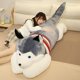 thumbnail image 2 of Juguete de Peluche de perro gigante Arco Iris Latino 120cm Husky Cojín para decoración del hogar, 2 of 5