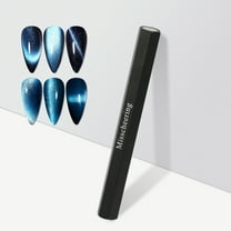 Cat Eye Nail Magnet,Professional Double-Ended Hexagon Strong Nail Magnet Stick for Cat Eye Gel Nail Polish,Suitable for Personal DIY, Nail Studio or Nail Salon(Black)