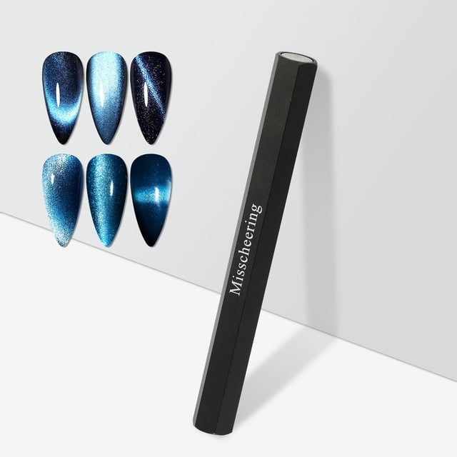 EGNMCR Nail Art Accessories Magnet Nail Art Tools Double-ended Nail Art Magnet Pen Magnet Tool Hexagonal Design Magnet Stick Nail Magnet Stick cat eye magnets
