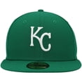 thumbnail image 2 of Men's New Era Kelly Green Kansas City Royals White Logo 59FIFTY Fitted Hat, 2 of 5