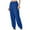 Blue, variant on Womens Baggy Fashion Sweatpants Solid Color Sports Loose Casual Wide Leg Blue Wicking Breathable Sweatpants S-2XL