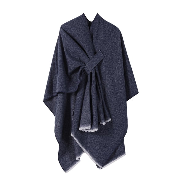 TINZ Women's Solid Color Knitted Shawl Scarf Warm Autumn Winter Cape For Style And Comfort Wool Scarf Women Cover up for Dresses Formal Coats for Women Dressy