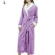 thumbnail image 3 of Unisex Long Toba Albornoz Salón Invierno Otoño Casual Casual Camisón Campo de dormir Piel deportiva de piel transpirable Elástico Housecoat Purple L Noticed HA011311-05, 3 of 7